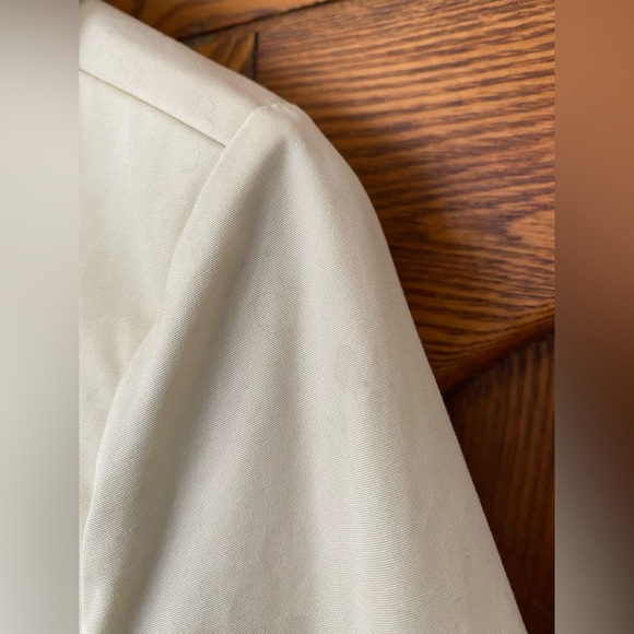 Everlane M 6 8 10 short trench coat jacket cotton canvas ivory cream unlined - Picture 10 of 11